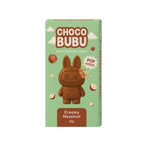 ChocoBubu Milk Chocolate with Popping Candy and Creamy Hazelnut Filling 80g